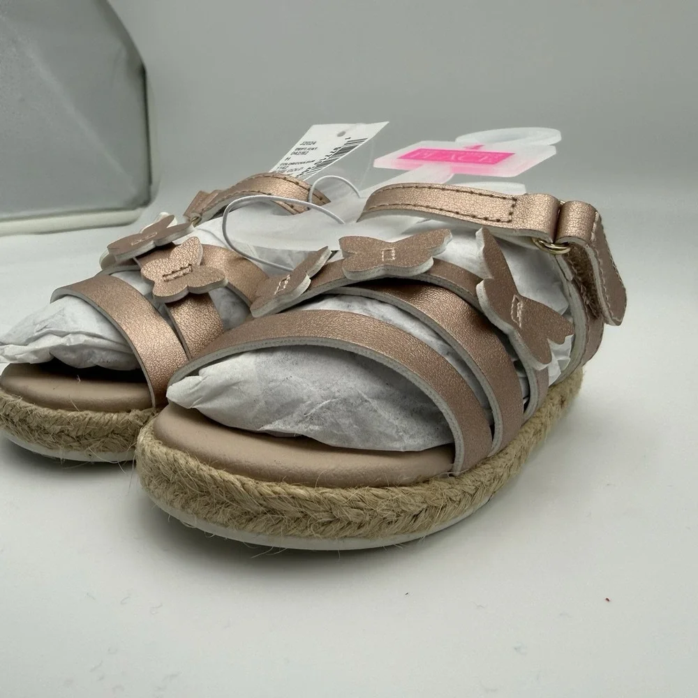 The Children's Place Toddler‎ Baby Girl Sandals Size 4 Shoes NEW Rose Gold